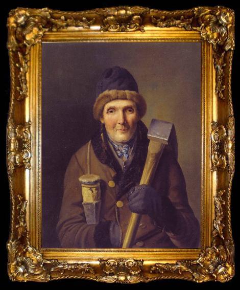 framed  Erasmus Ritter von Engert Der Holzfaller, ta009-2